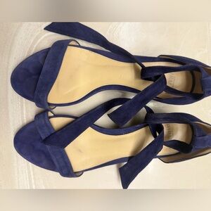 Alexandre Birman Bow Tie Ankle Suede Sandals